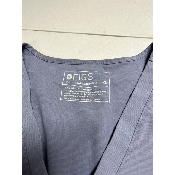 Figs Techincal Collection V-Neck Short Sleeve Scrub Top Womens XL - Picture 2 of 6